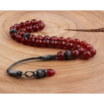  مسبحة  فضة خالص #369 