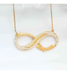 سلسال فضة خالص باسمين مرصع بالكريستال انفنتي #267