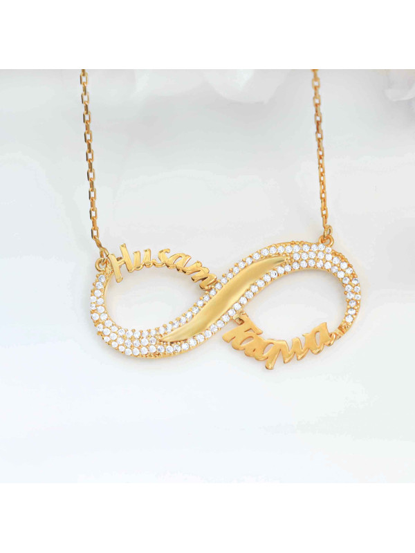 سلسال فضة خالص باسمين مرصع بالكريستال انفنتي #267