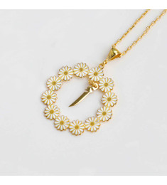 سلسال الزهر فضة خالص بحرفين او بحرف #182