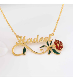 سلسال الزهرة امارلس فضة عيار 925 بإسم #191