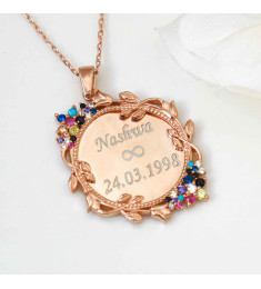 سلسال باسمين بفصوص ملونة #824