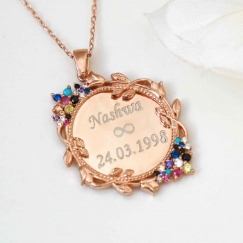 سلسال باسمين بفصوص ملونة #824