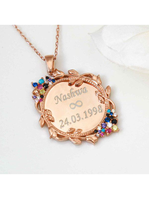 سلسال باسمين بفصوص ملونة #824