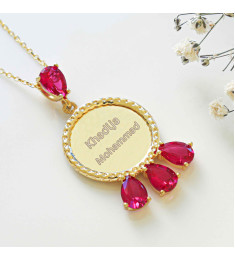 سلسال باسمين بحجر احمر #967