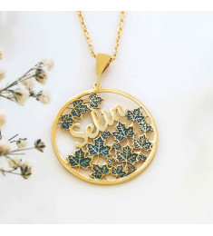 سلسال الخريف فضة خالص باسم #197