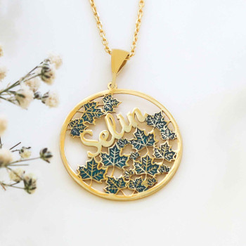 سلسال الخريف فضة خالص باسم #197