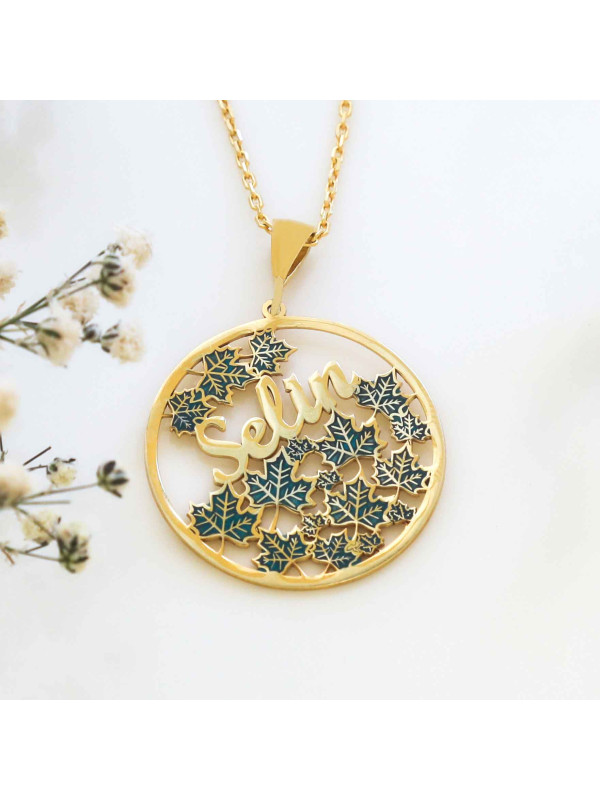 سلسال الخريف فضة خالص باسم #197