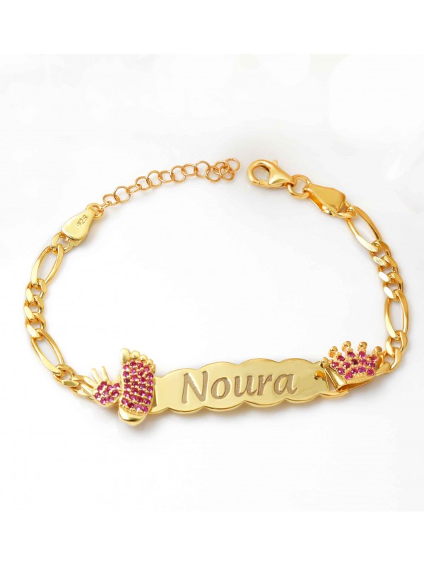 اسوارة تاج وفوت ويد مواليد  فضة خالص  #351