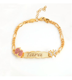 اسوراة فراشة وفوت فضة عيار 925  بالكريستال  #531