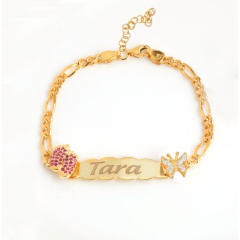 اسوراة فراشة وفوت فضة عيار 925  بالكريستال  #531