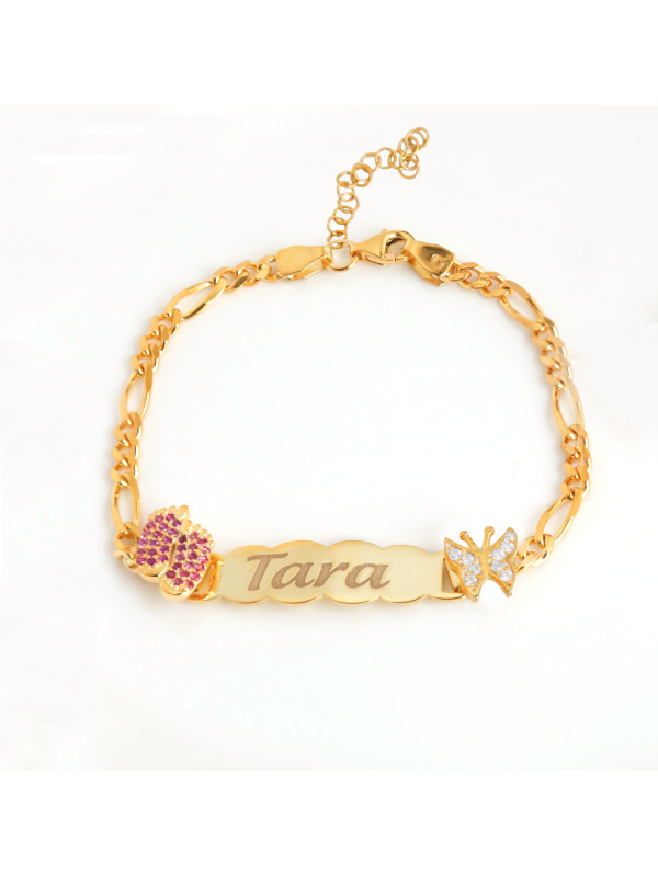 اسوراة فراشة وفوت فضة عيار 925  بالكريستال  #531