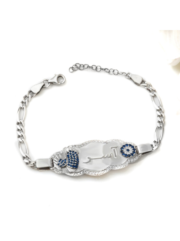 اسوارة فضة خالص بالكريستال  #522