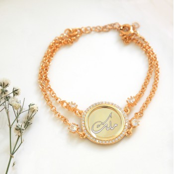 اسوراة فضة خالص بالكريستال  #524