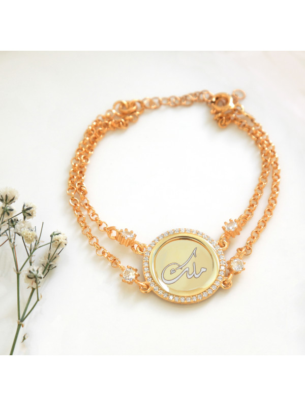 اسوراة فضة خالص بالكريستال  #524