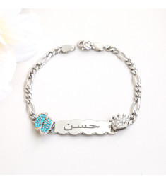 اسوراة يد ورجل فضة خالص بالكريستال  #529