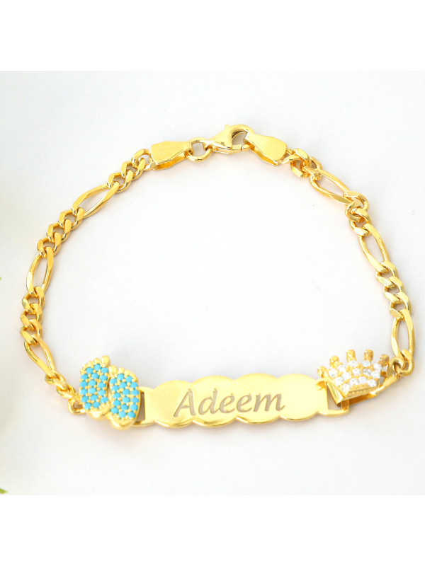 اسوارة فوت تركواز وتاج فضة خالص  #2000