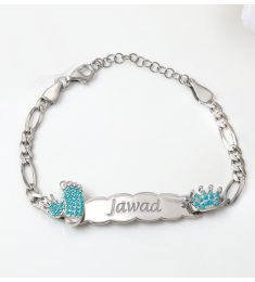 اسوارة فوت وتاج ازرق #986