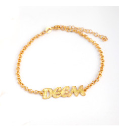 اسوارة ابراج بالاسم اصفر فضة عيار 925  #1034