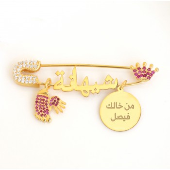 بروش فضة خالص بالكريستال  #906