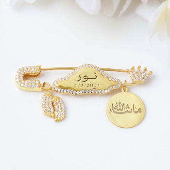 بروش الغيمة فضة خالص #1025