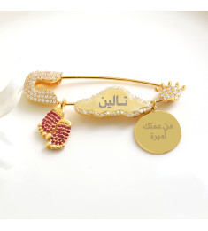 بروش فضة خالص بالكريستال  #340