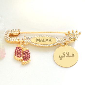 بروش فضة خالص بالكريستال  #924