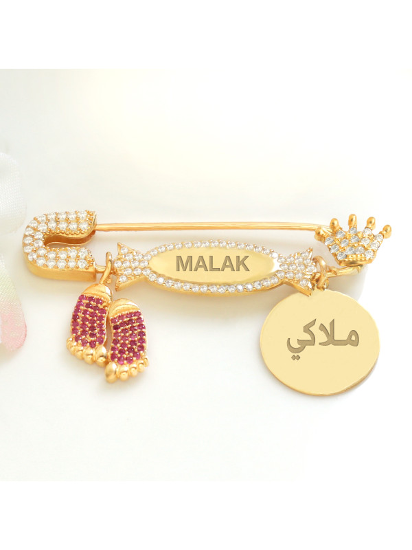 بروش فضة خالص بالكريستال  #924