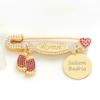 بروش فضة خالص بالكريستال  #926