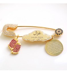 بروش فضة خالص بالكريستال  #905