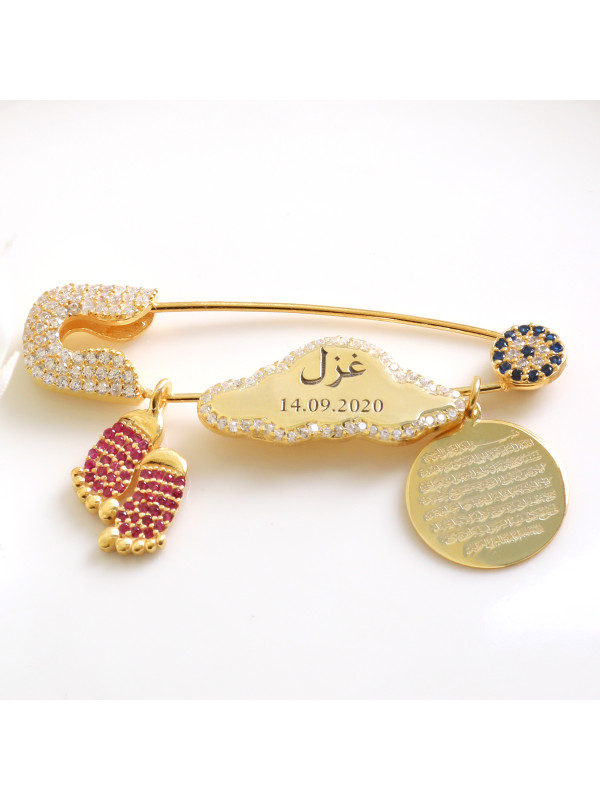 بروش فضة خالص بالكريستال  #905