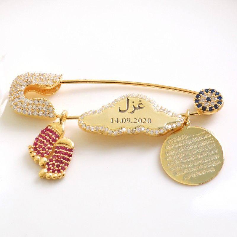 بروش فضة خالص بالكريستال  #905