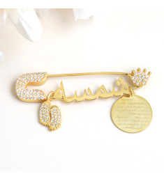 بروش فضة خالص بالكريستال  #910