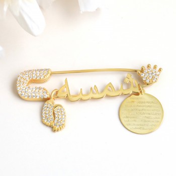 بروش فضة خالص بالكريستال  #910 