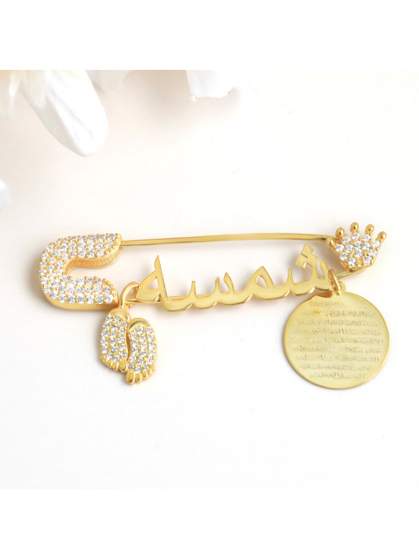 بروش فضة خالص بالكريستال  #910