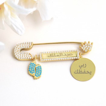 بروش فضة خالص بالكريستال  #1032