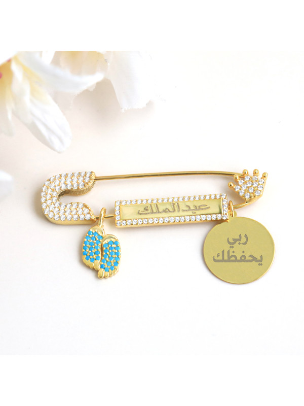 بروش فضة خالص بالكريستال  #1032