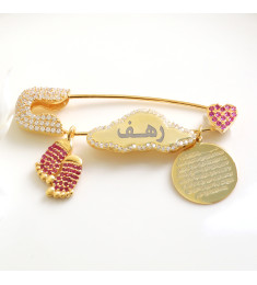 بروش فضة خالص بالكريستال  #912