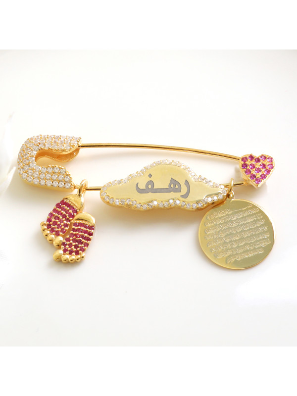 بروش فضة خالص بالكريستال  #912