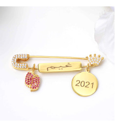 بروش فضة خالص بالكريستال  #993