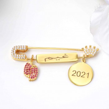 بروش فضة خالص بالكريستال  #993 