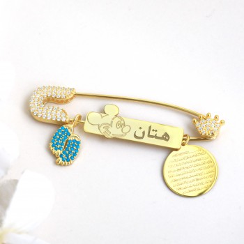 بروش فضة خالص بالكريستال  #993 