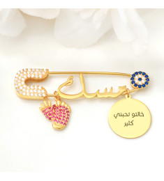 بروش فضة خالص بالكريستال  #727