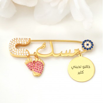 بروش فضة خالص بالكريستال  #727 