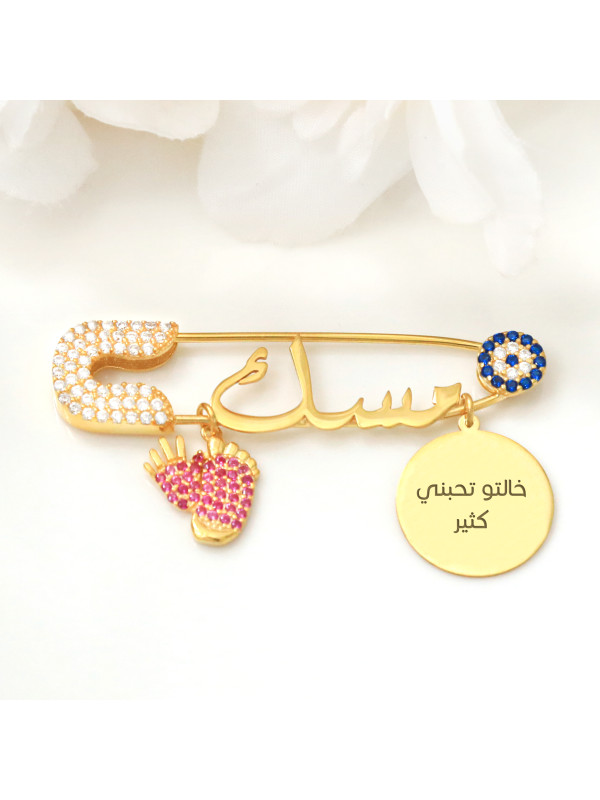 بروش فضة خالص بالكريستال  #727