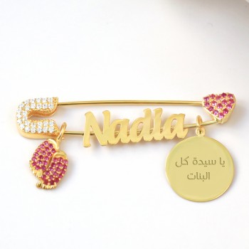 بروش فضة خالص بالكريستال  #989