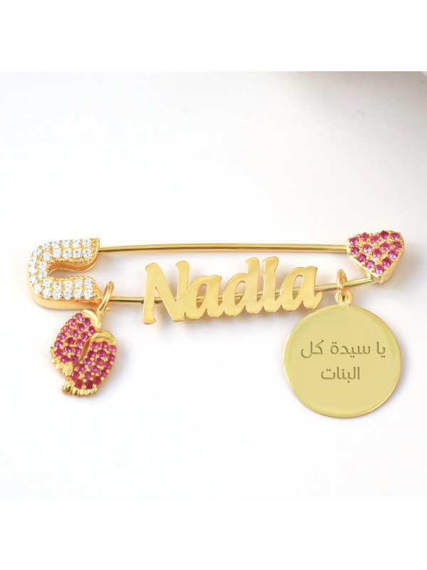 بروش فضة خالص بالكريستال  #989