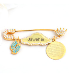 بروش فضة خالص بالكريستال  #912