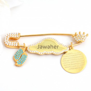 بروش فضة خالص بالكريستال  #912