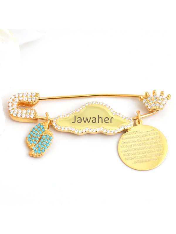 بروش فضة خالص بالكريستال  #912